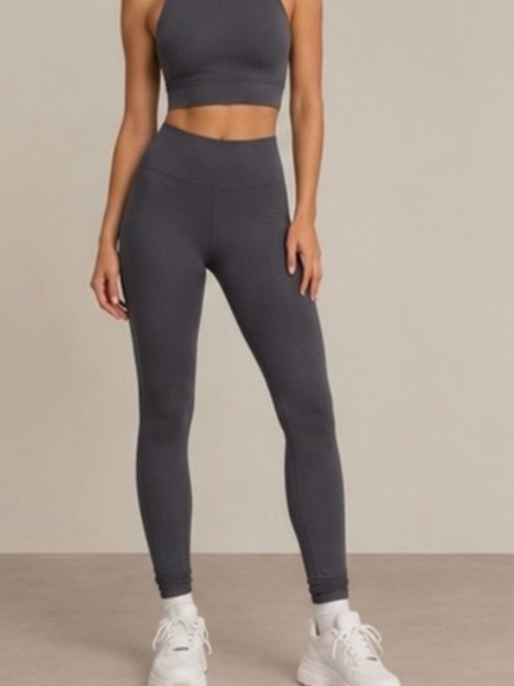 Alphalete Charcoal Grey High-Waist Seamless Leggings